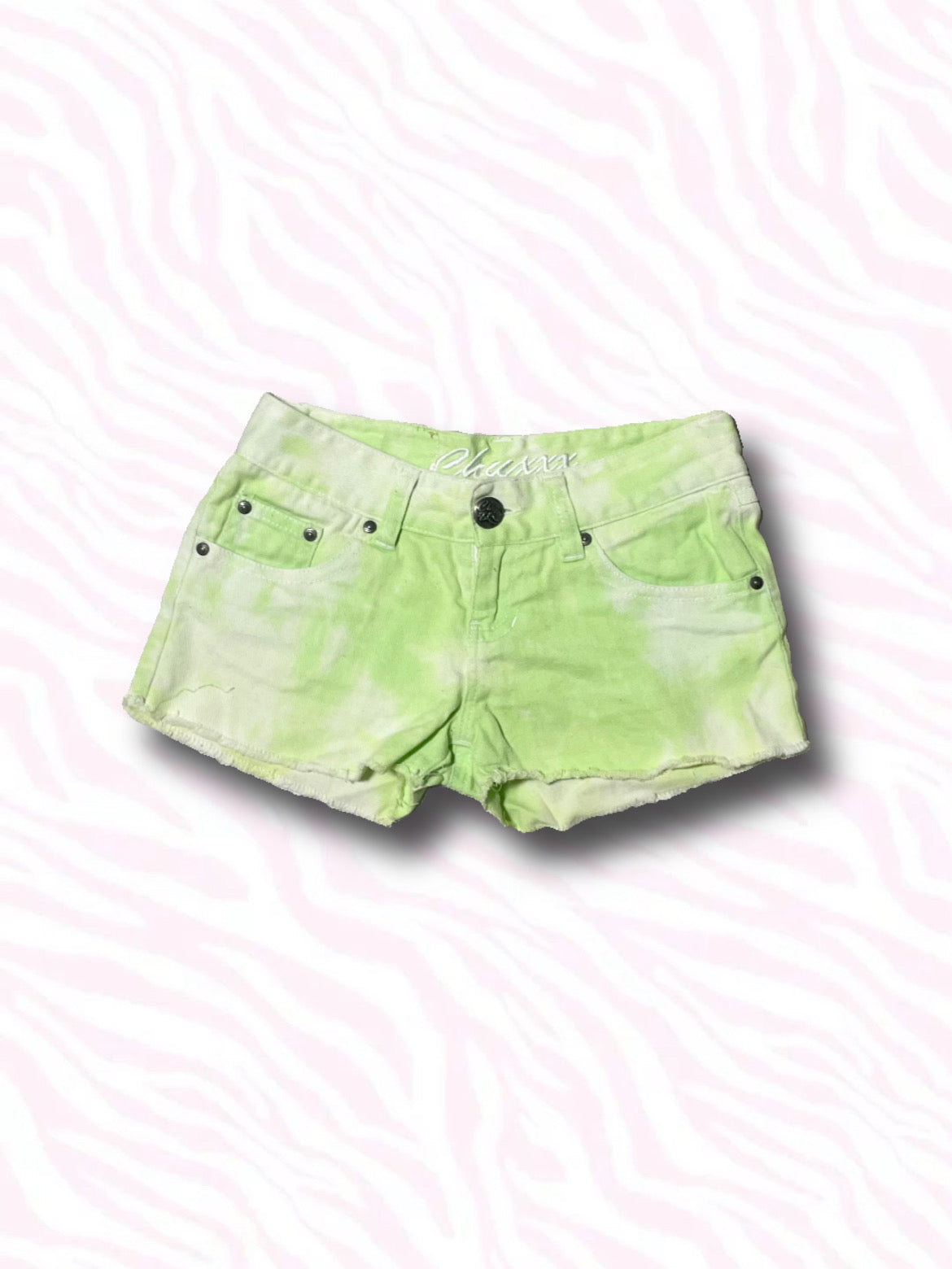 Green Denim Shorts