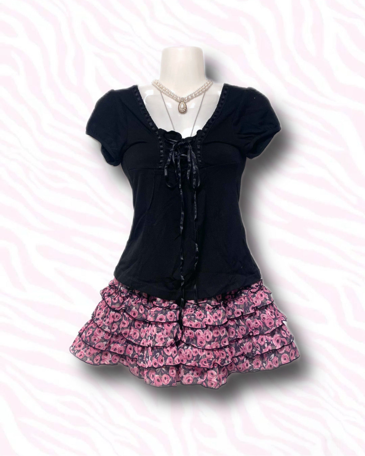 Himegyaru Rose Mini Skirt
