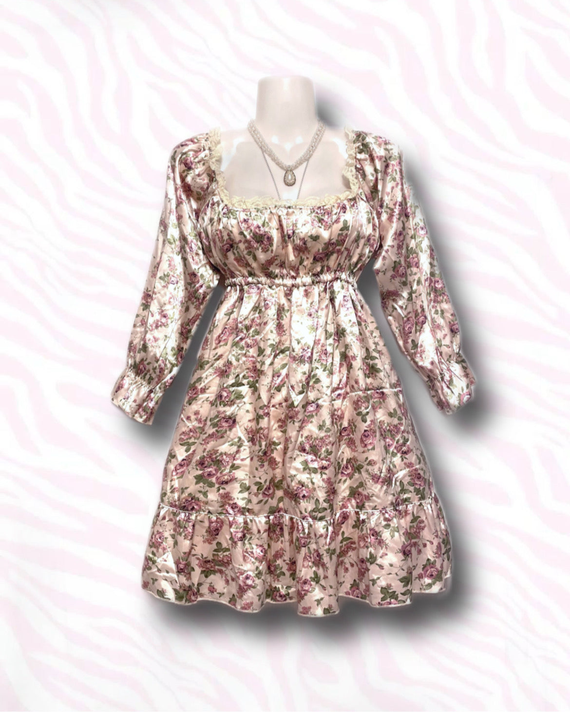 Himegyaru White Rose Dress