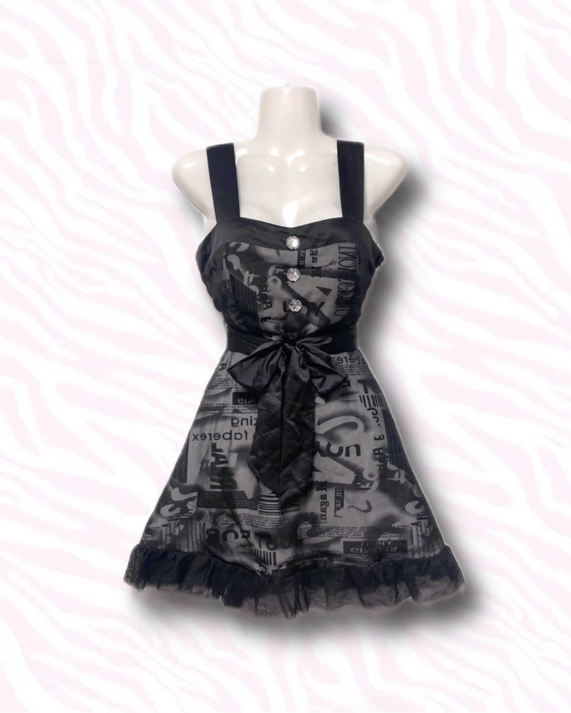 Black Bow Mini Dress