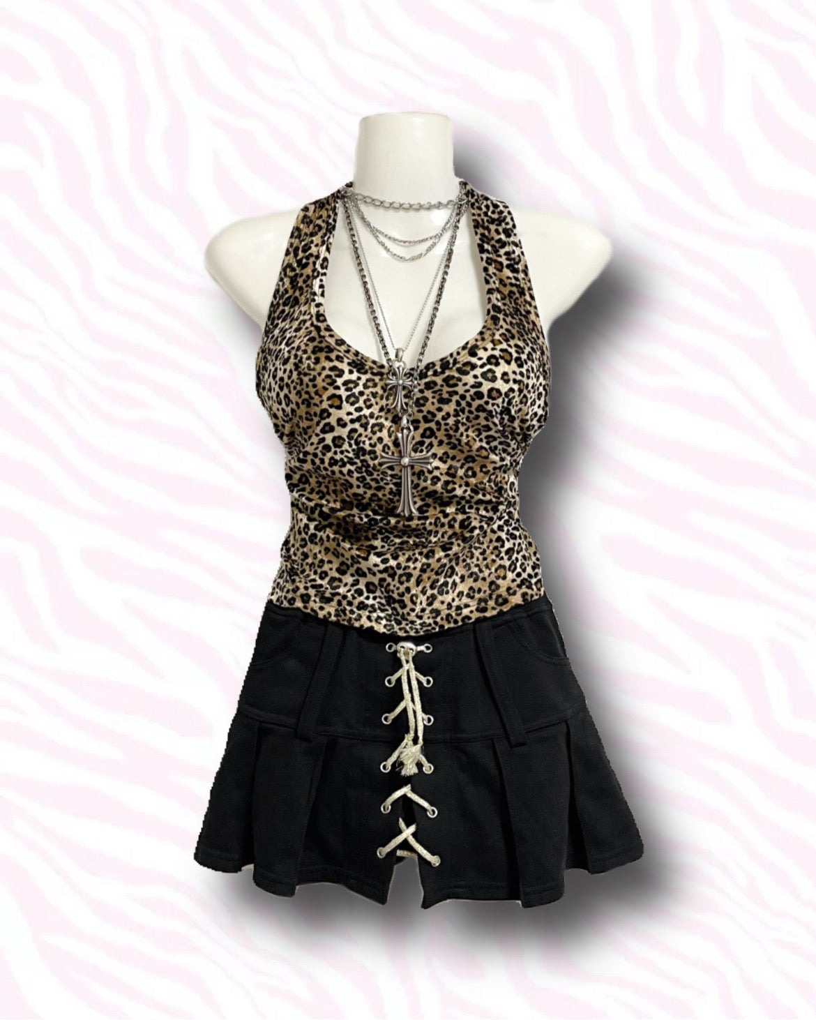 Leopard Halter Top