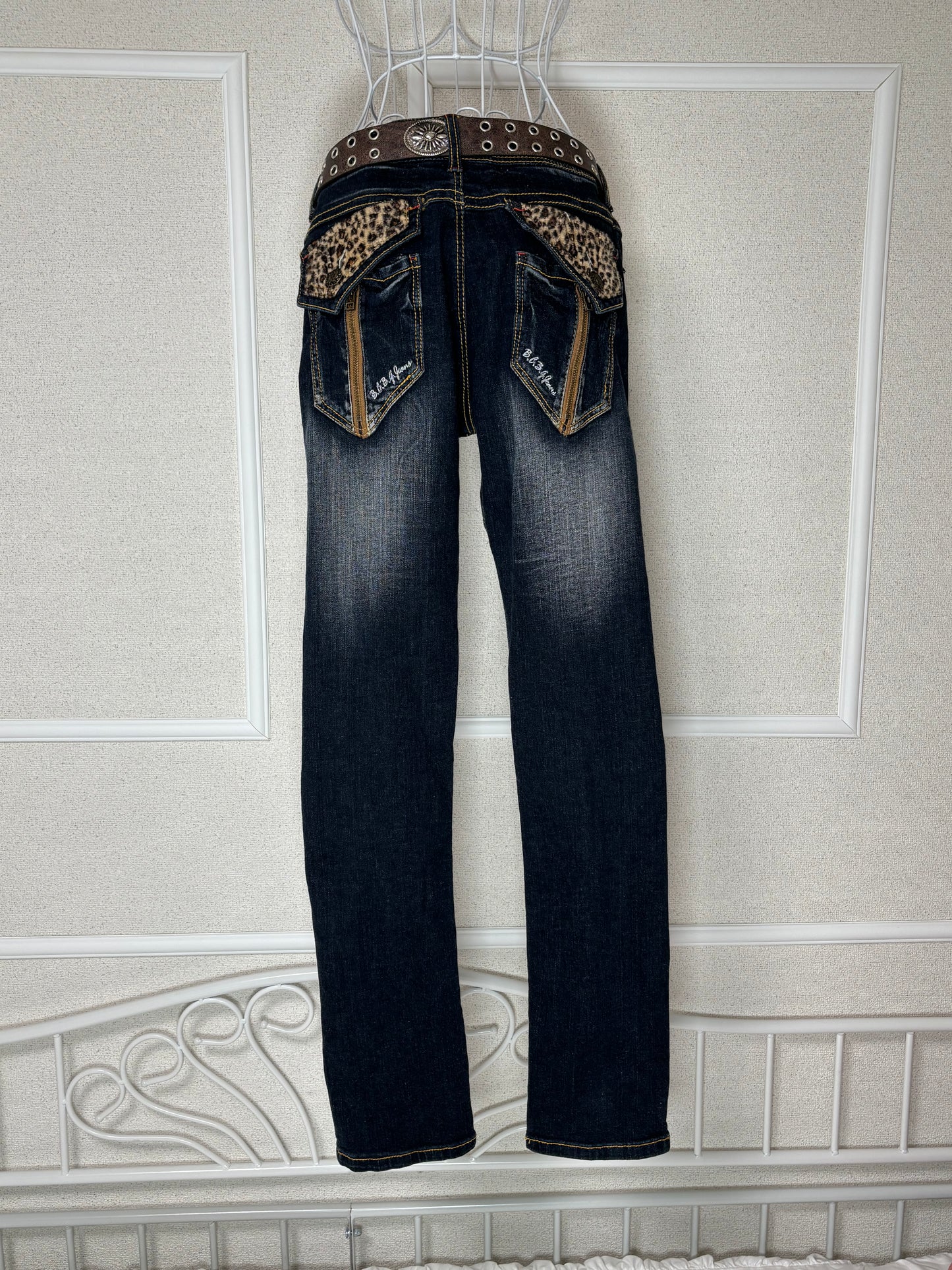 Leopard Denim Pants