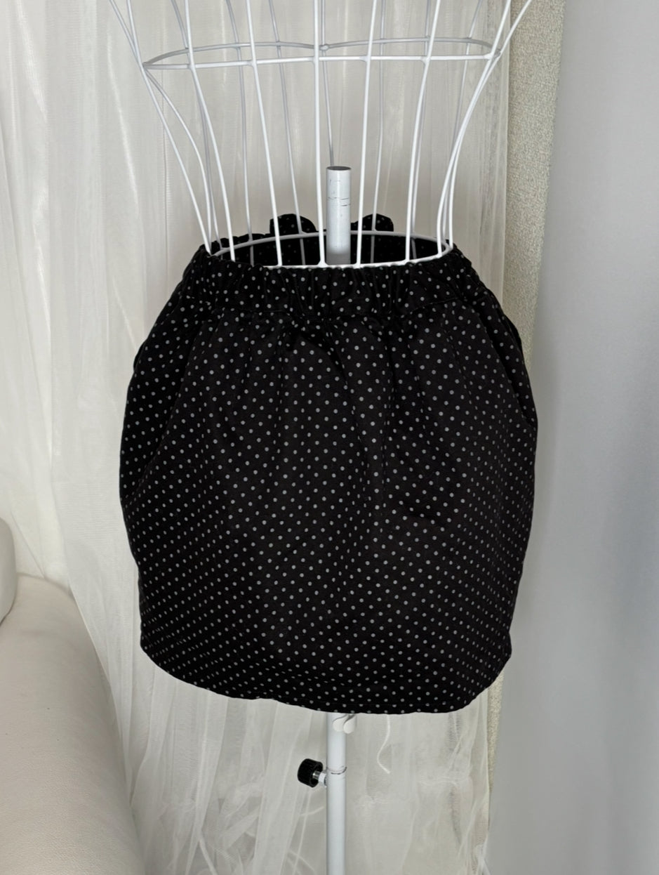 Dot Ribbon Mini Skirt