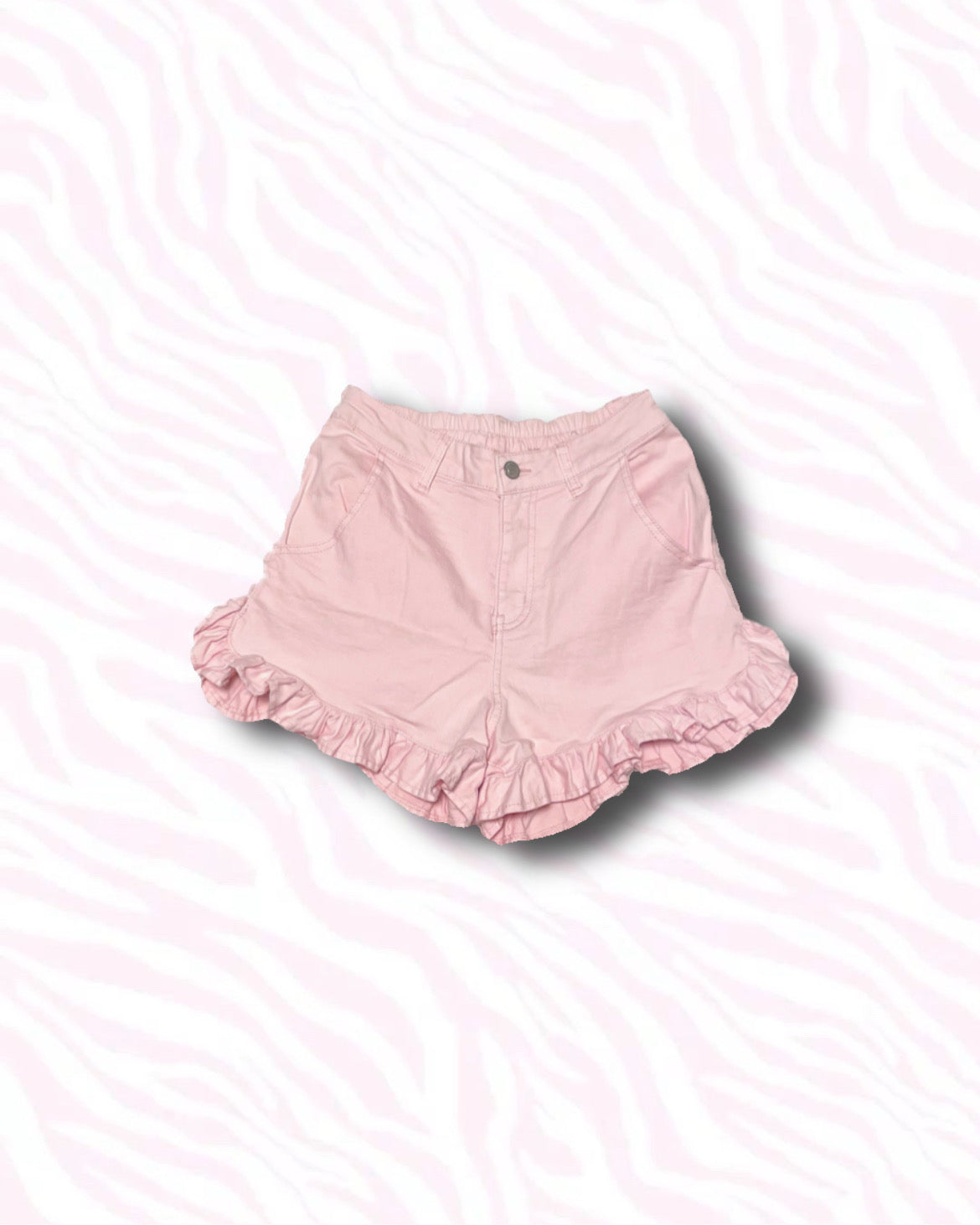 Hime Pink Frill Mini Shorts