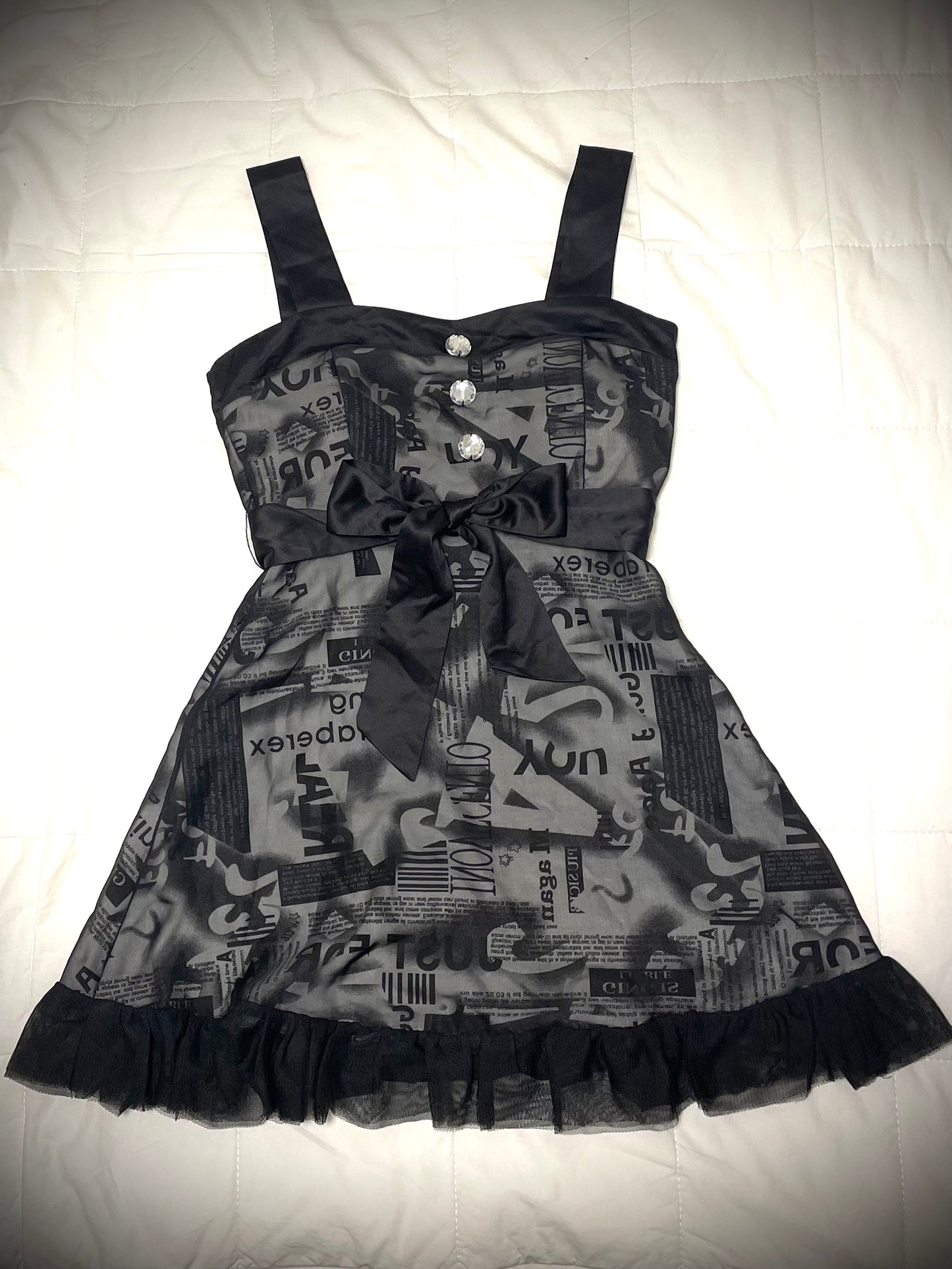 Black Bow Mini Dress