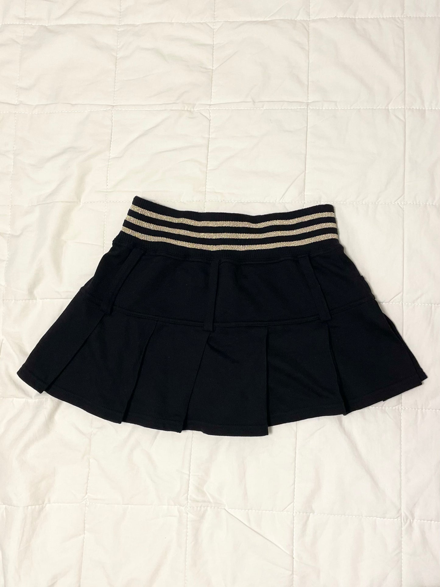 Laced Up Pleated Mini Skirt