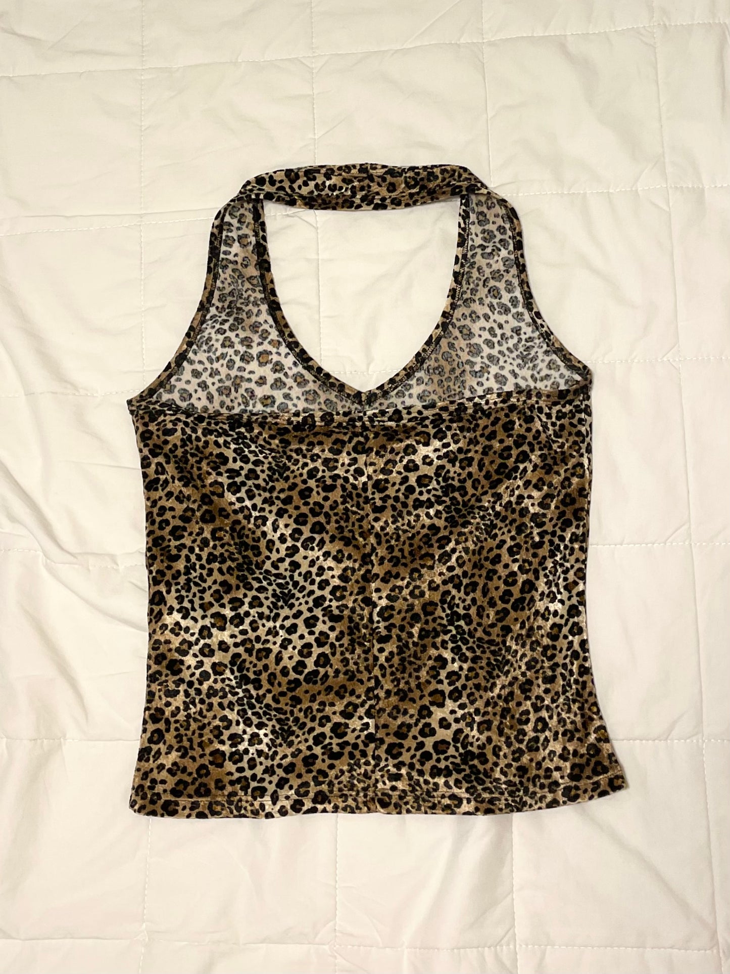 Leopard Halter Top