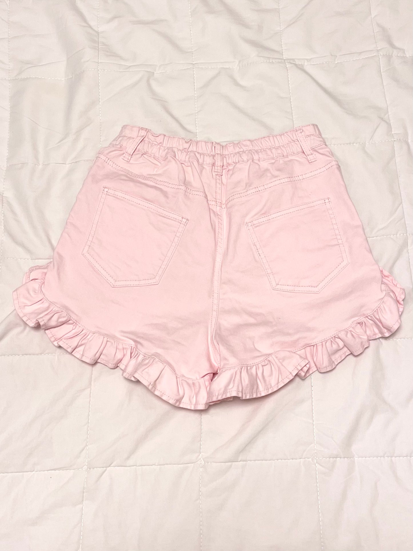 Hime Pink Frill Mini Shorts