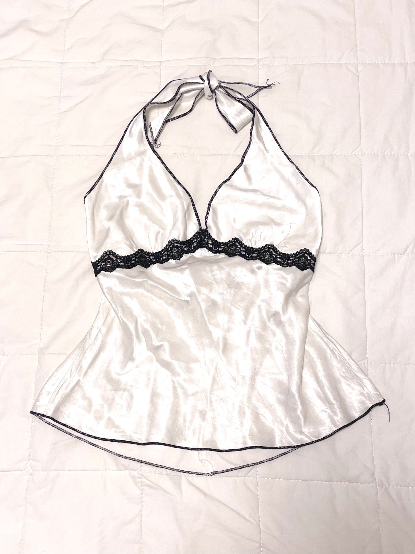y2k Satin Halter Tank