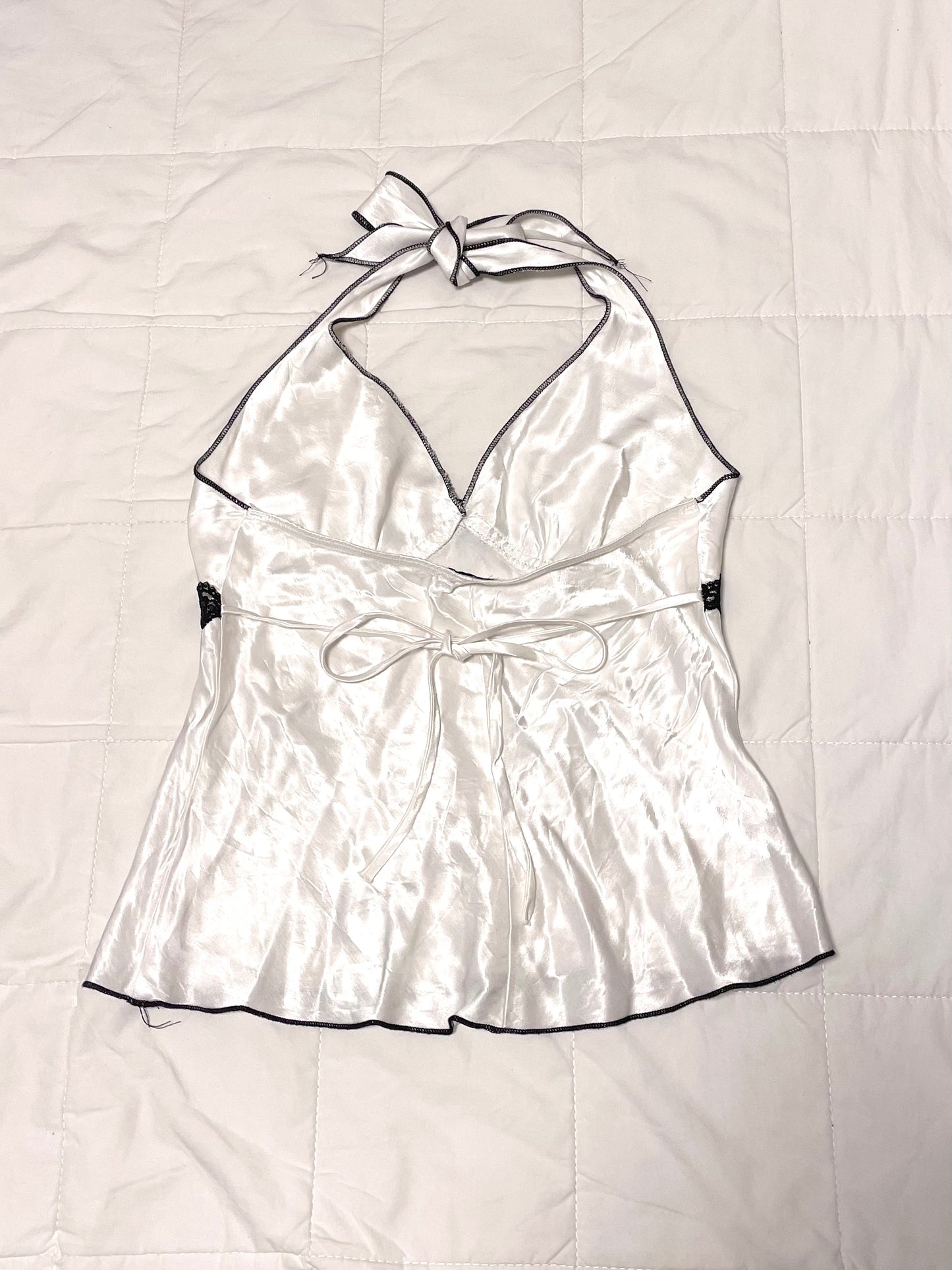 y2k Satin Halter Tank