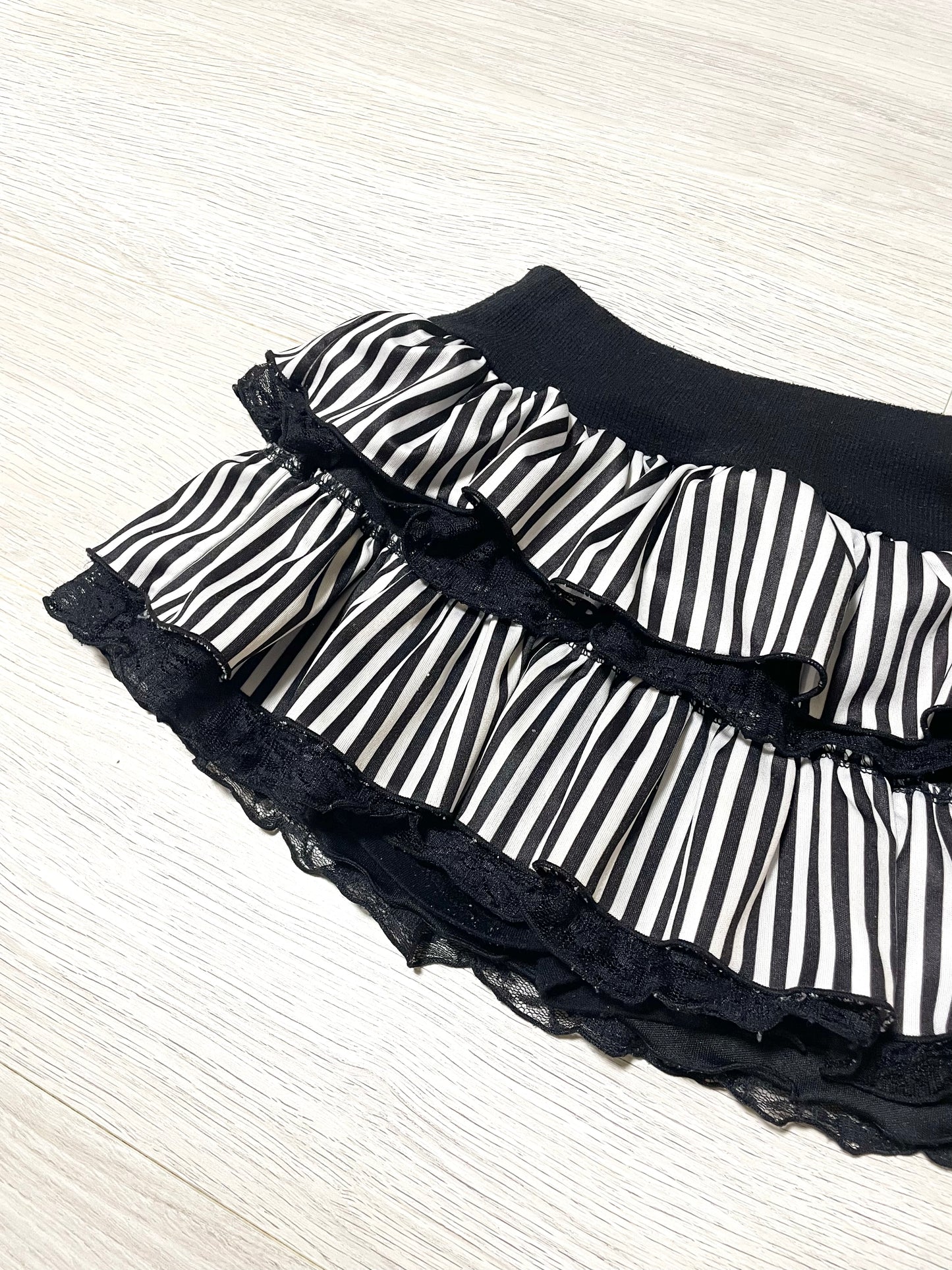 Striped Frill Skirt