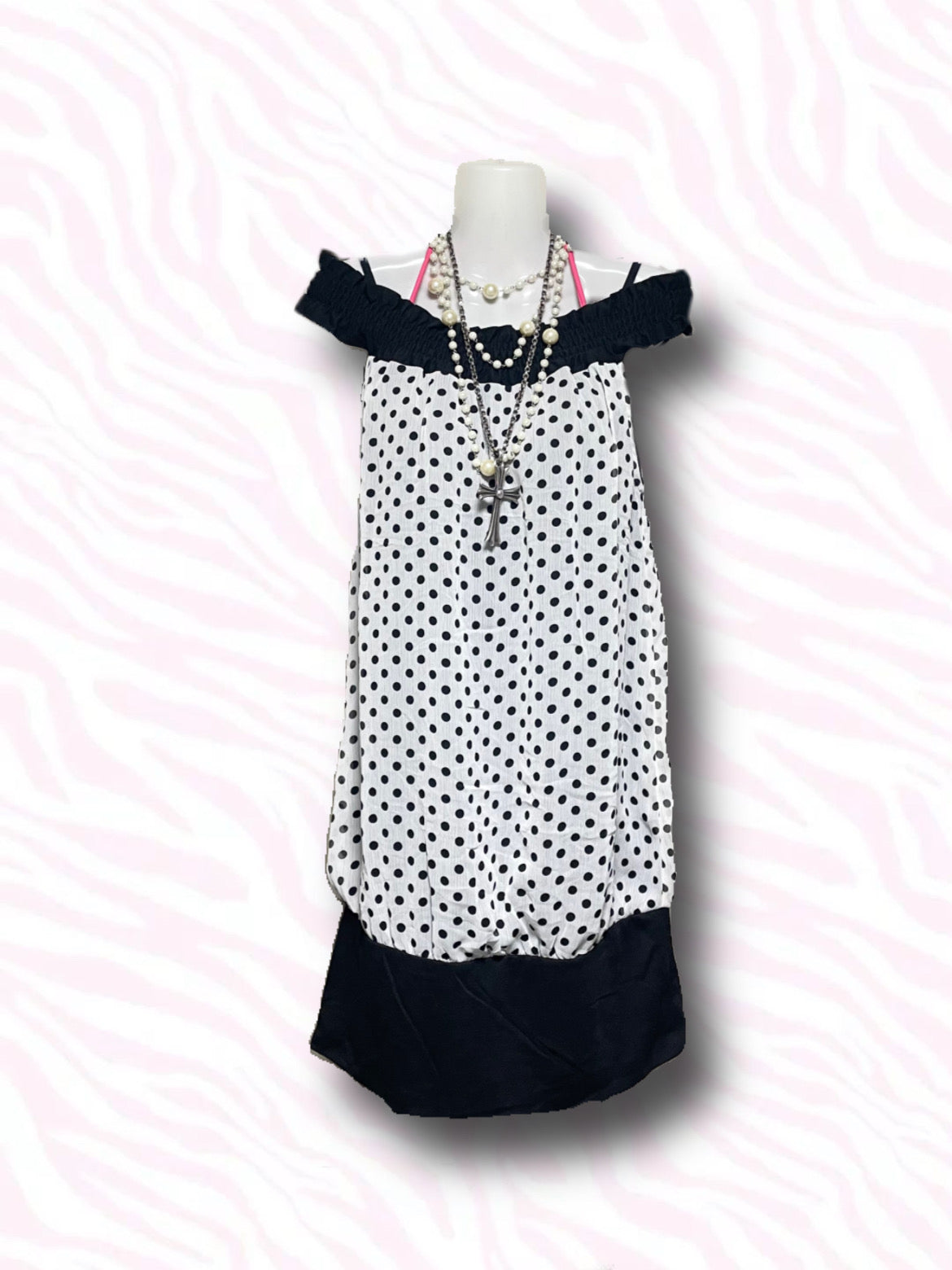 White Dot Dress