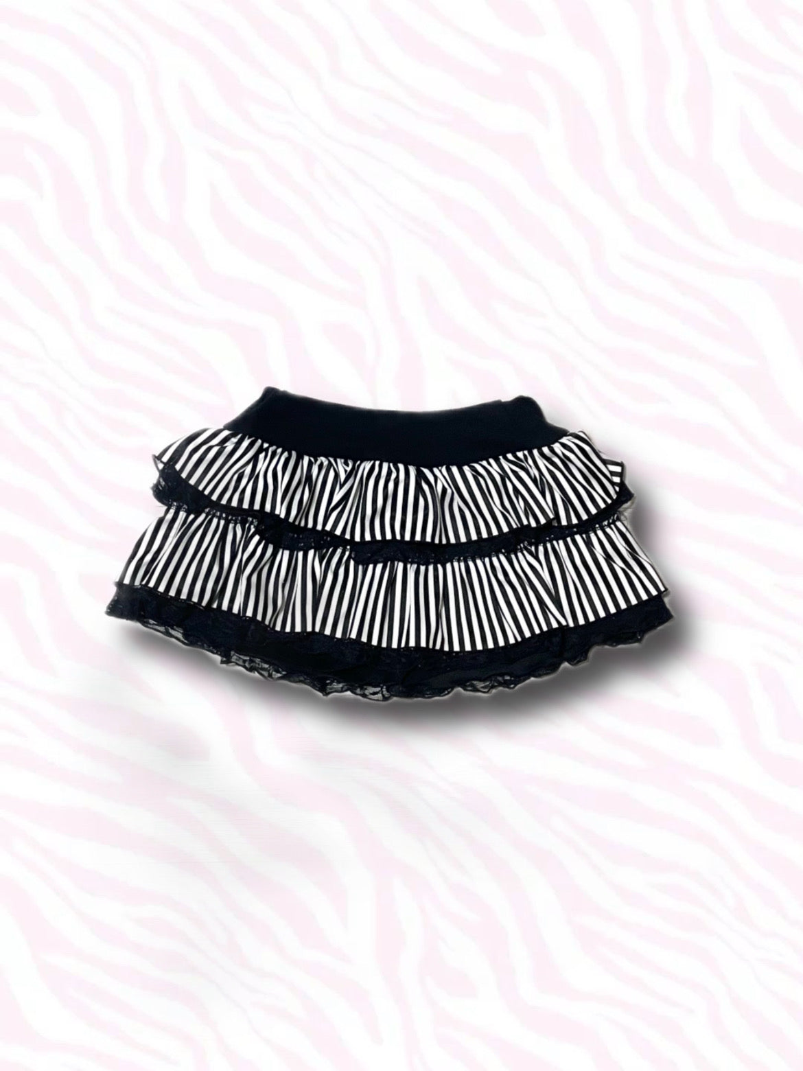 Striped Frill Skirt
