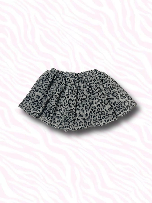 Black Leopard Mini Skirt