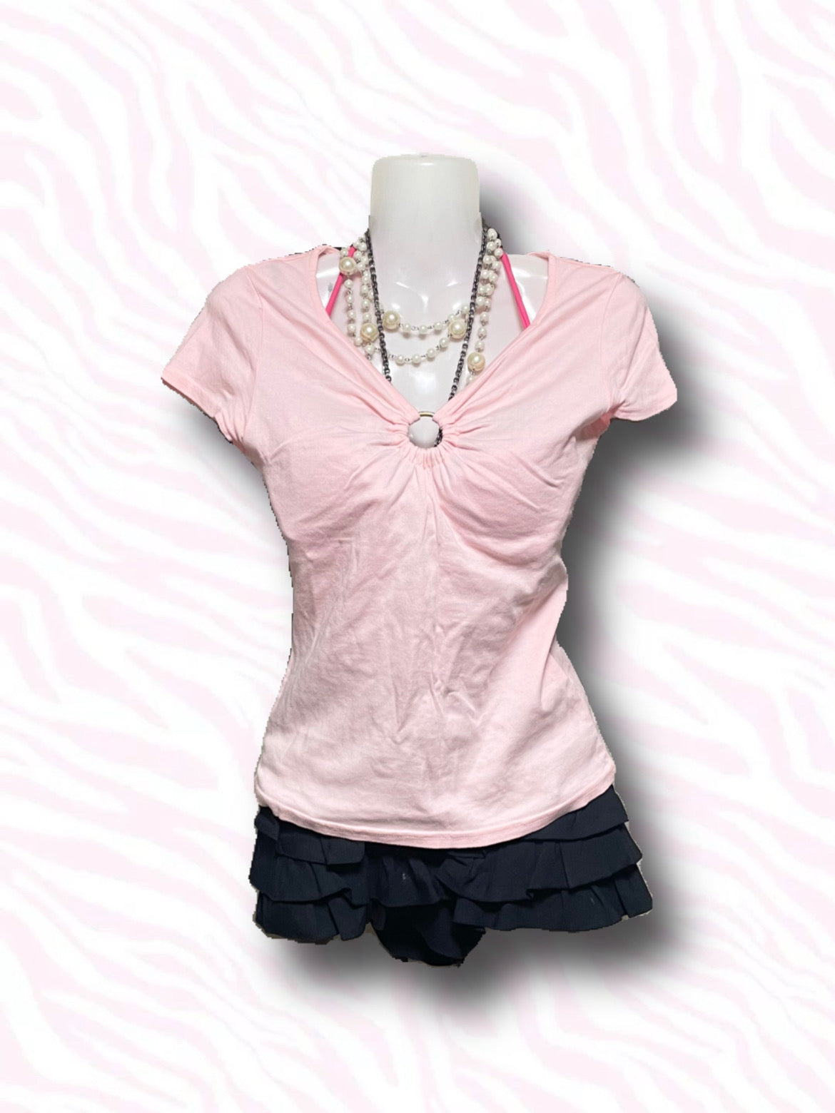 y2k Pink Tee