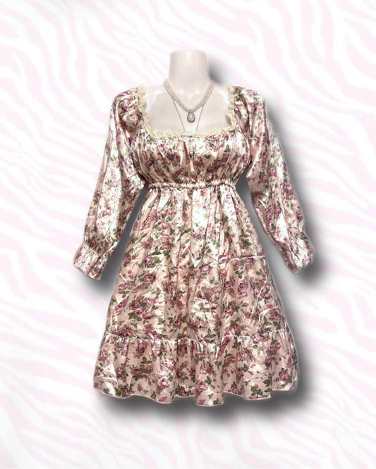 Himegyaru White Rose Dress