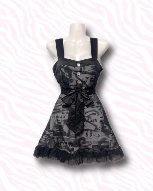 Black Bow Mini Dress