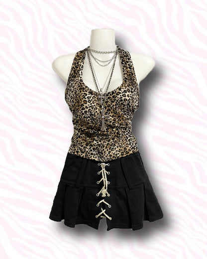 Leopard Halter Top
