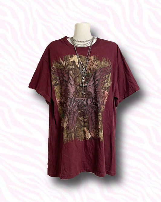 Crimson Angel Grunge Tee