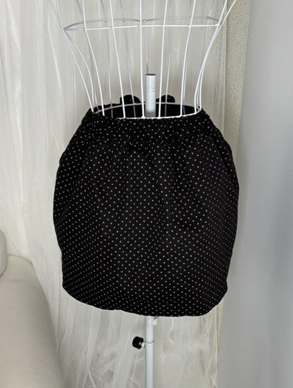 Dot Ribbon Mini Skirt