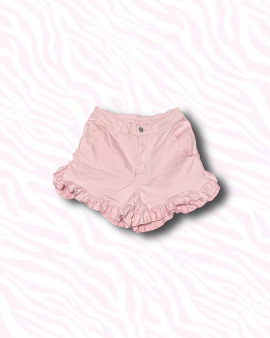 Hime Pink Frill Mini Shorts