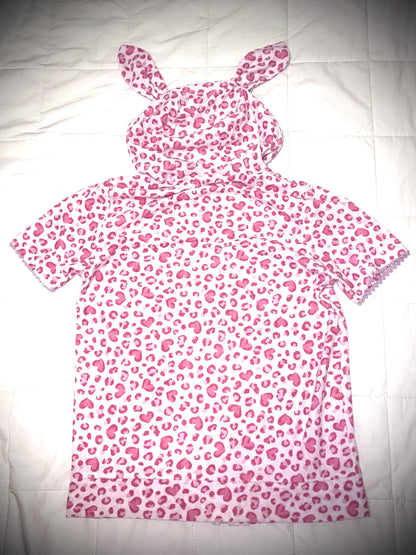 Pink Leopard Zip Up Hoodie