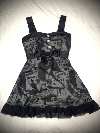 Black Bow Mini Dress