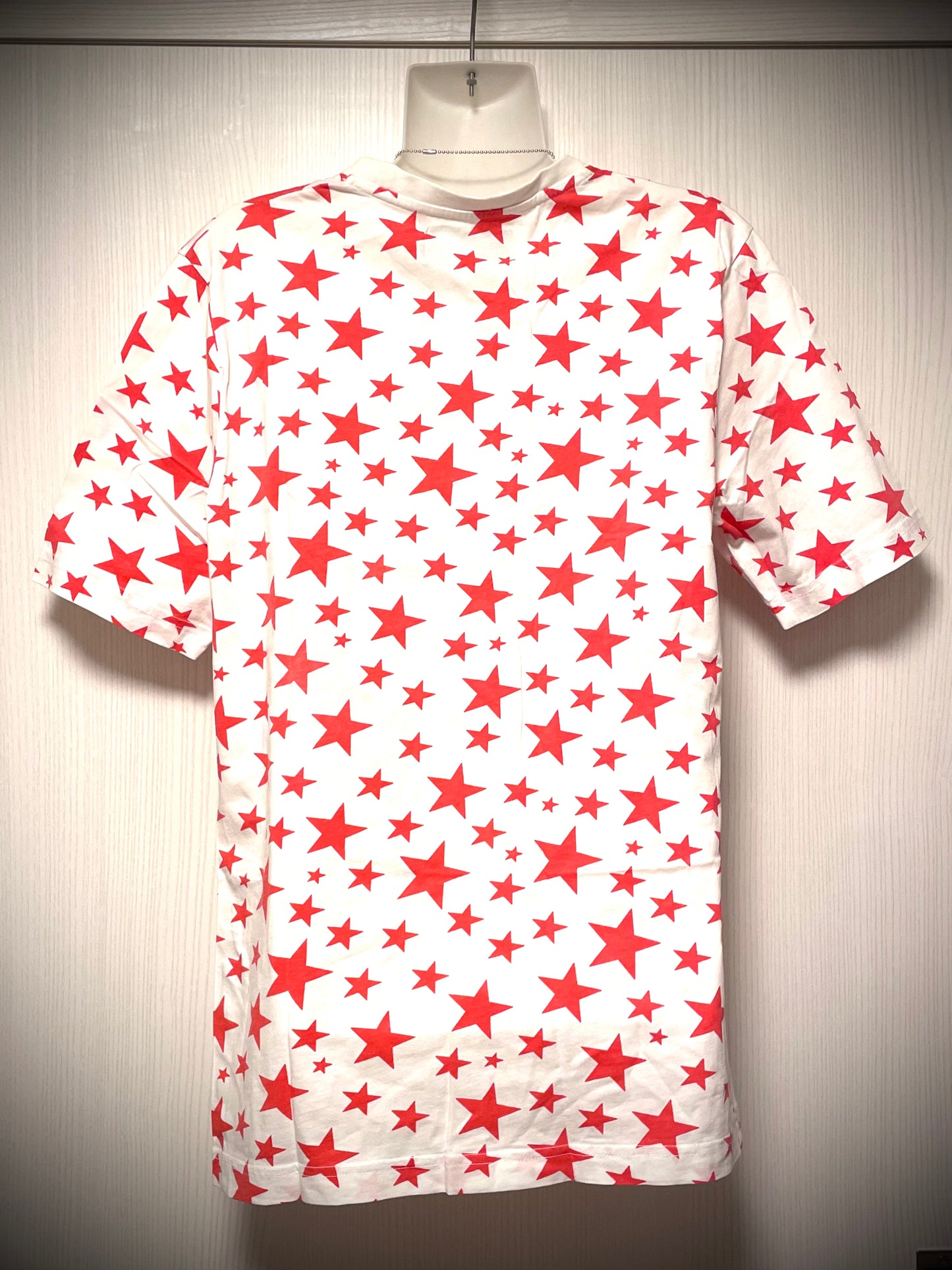 White×Red Star Skull Tee