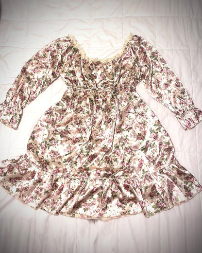 Himegyaru White Rose Dress