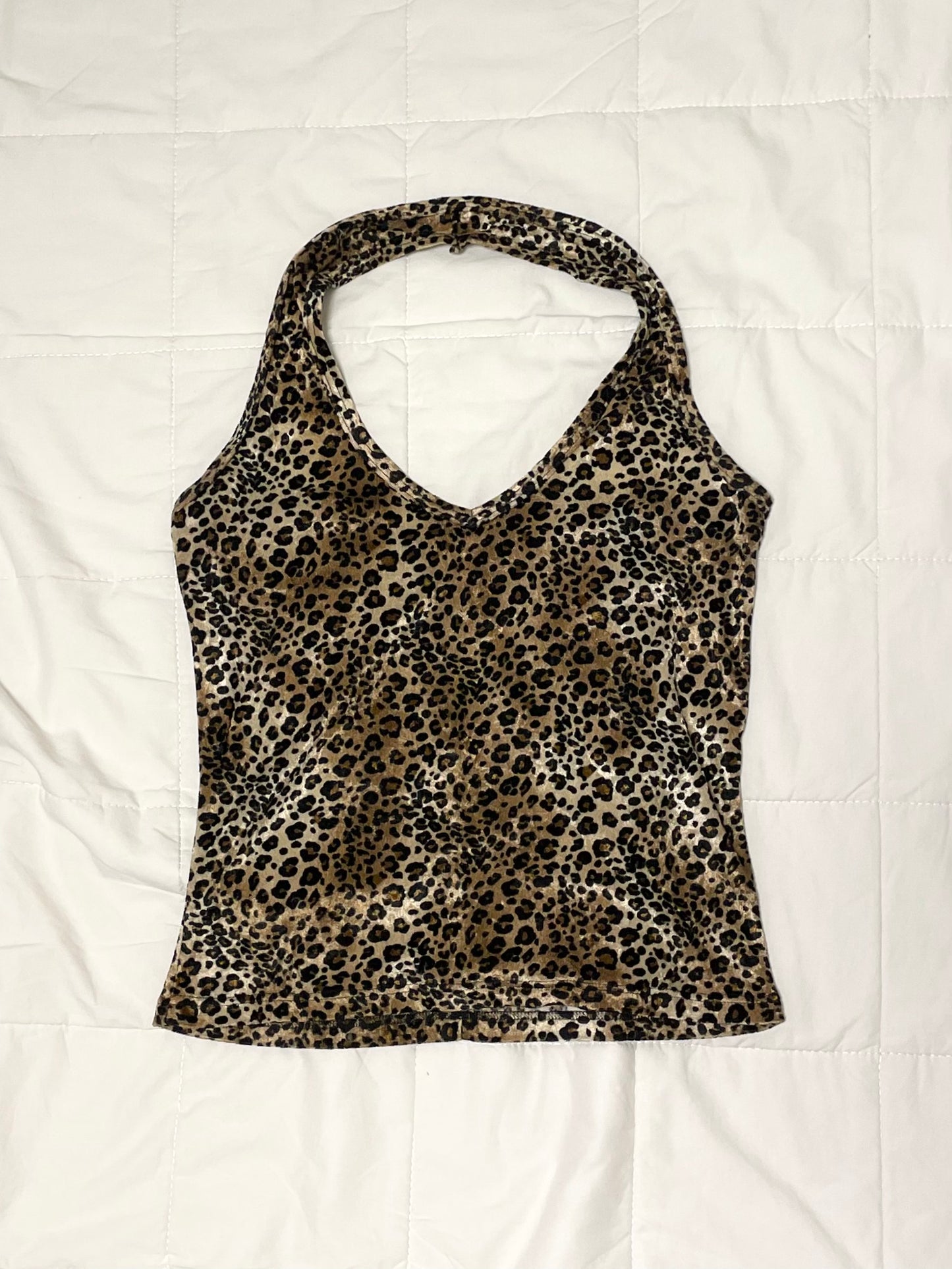 Leopard Halter Top