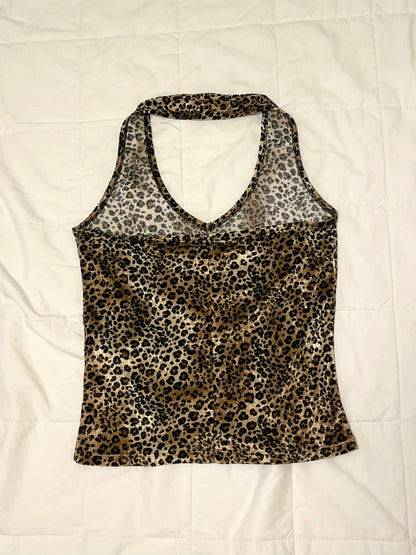 Leopard Halter Top