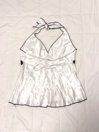 y2k Satin Halter Tank