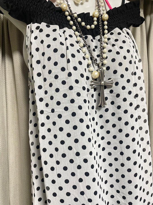 White Dot Dress