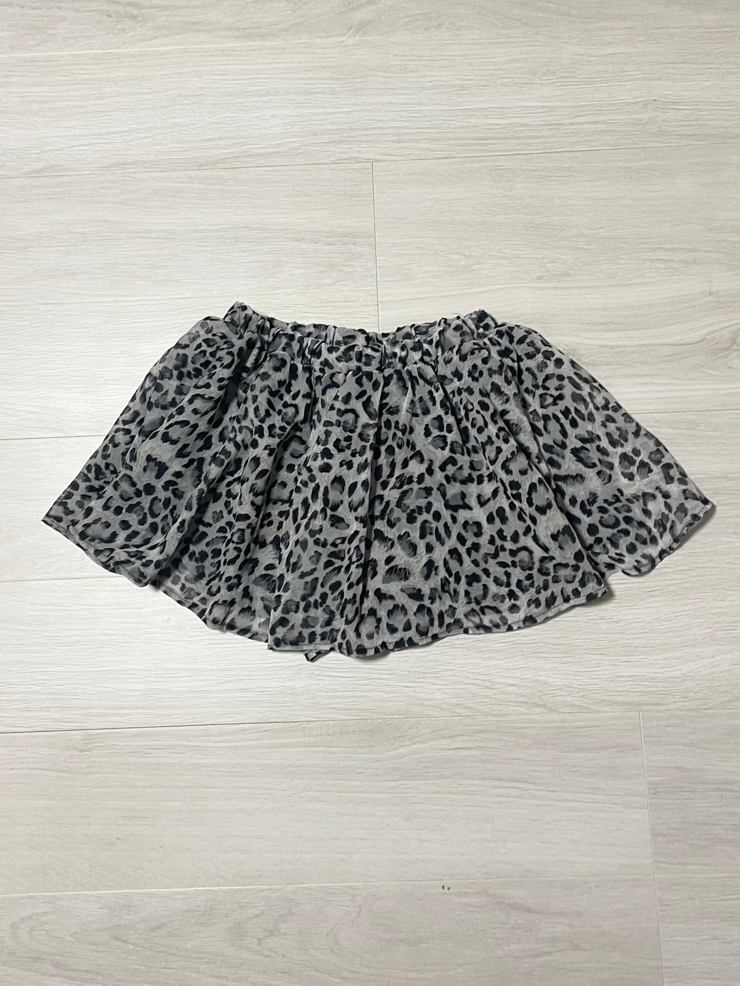 Black Leopard Mini Skirt