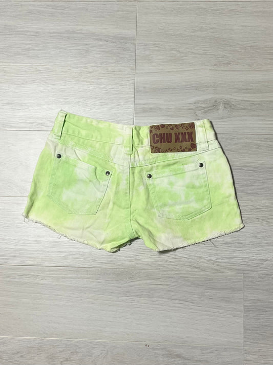 Green Denim Shorts